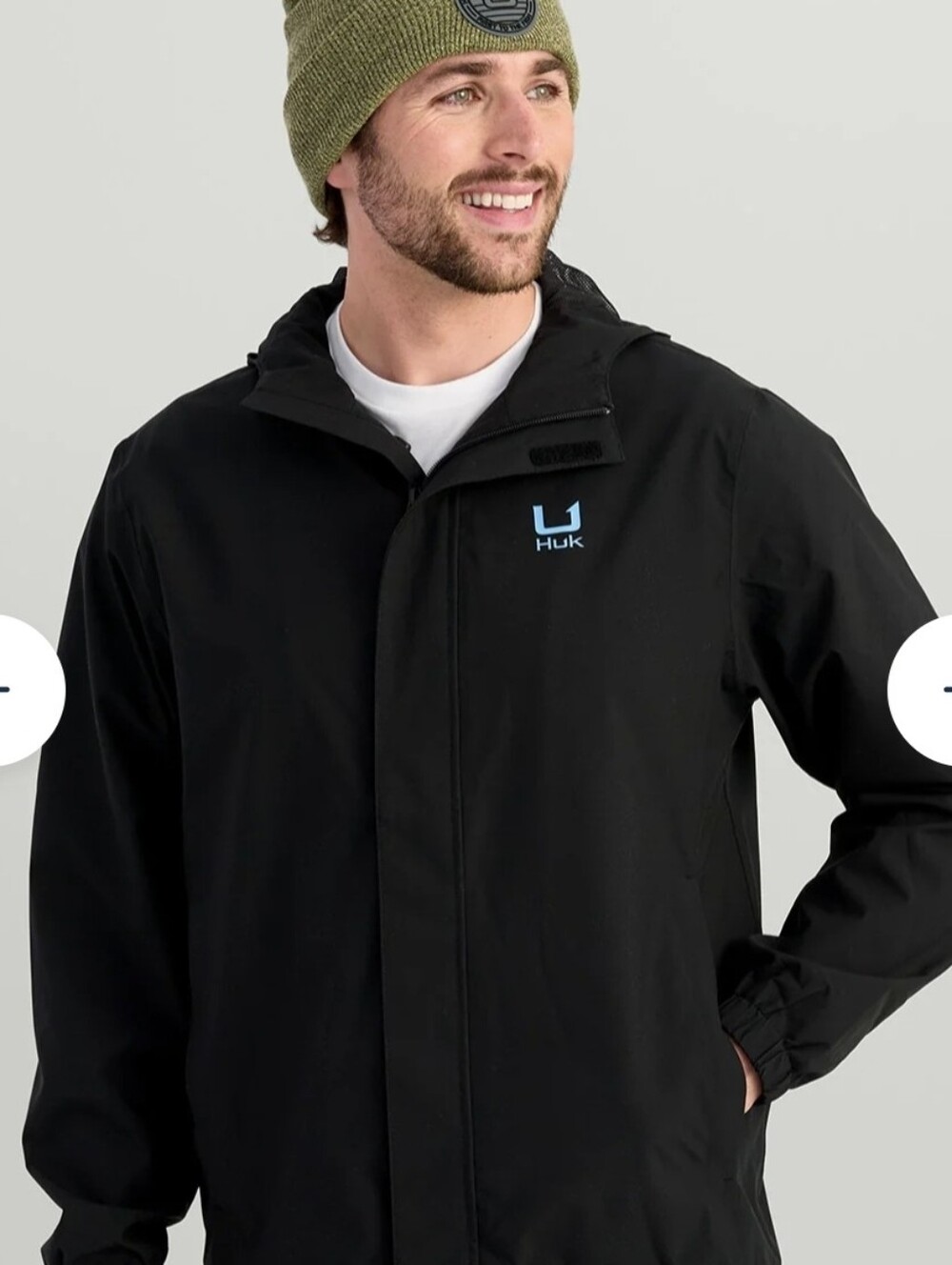 Huk Mens Black Storm Jacket 2.0 Size Large NWT $100